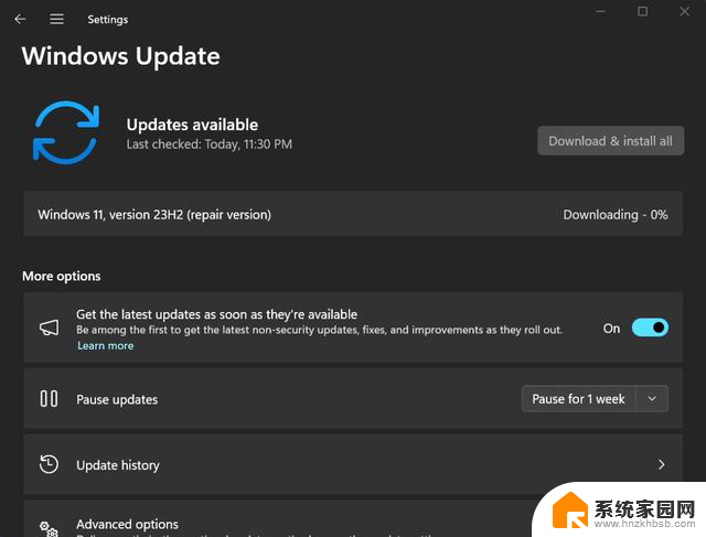 Windows 11更新恢复系统方式，使用Windows Update完成重装