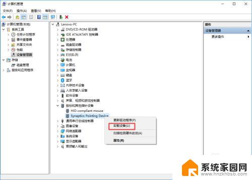 win10关闭触摸鼠标 如何在win10中关闭笔记本自带鼠标和触摸板