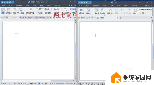 wps分窗口打开2个文档 WPS如何将两个Word文档分别打开在不同窗口中